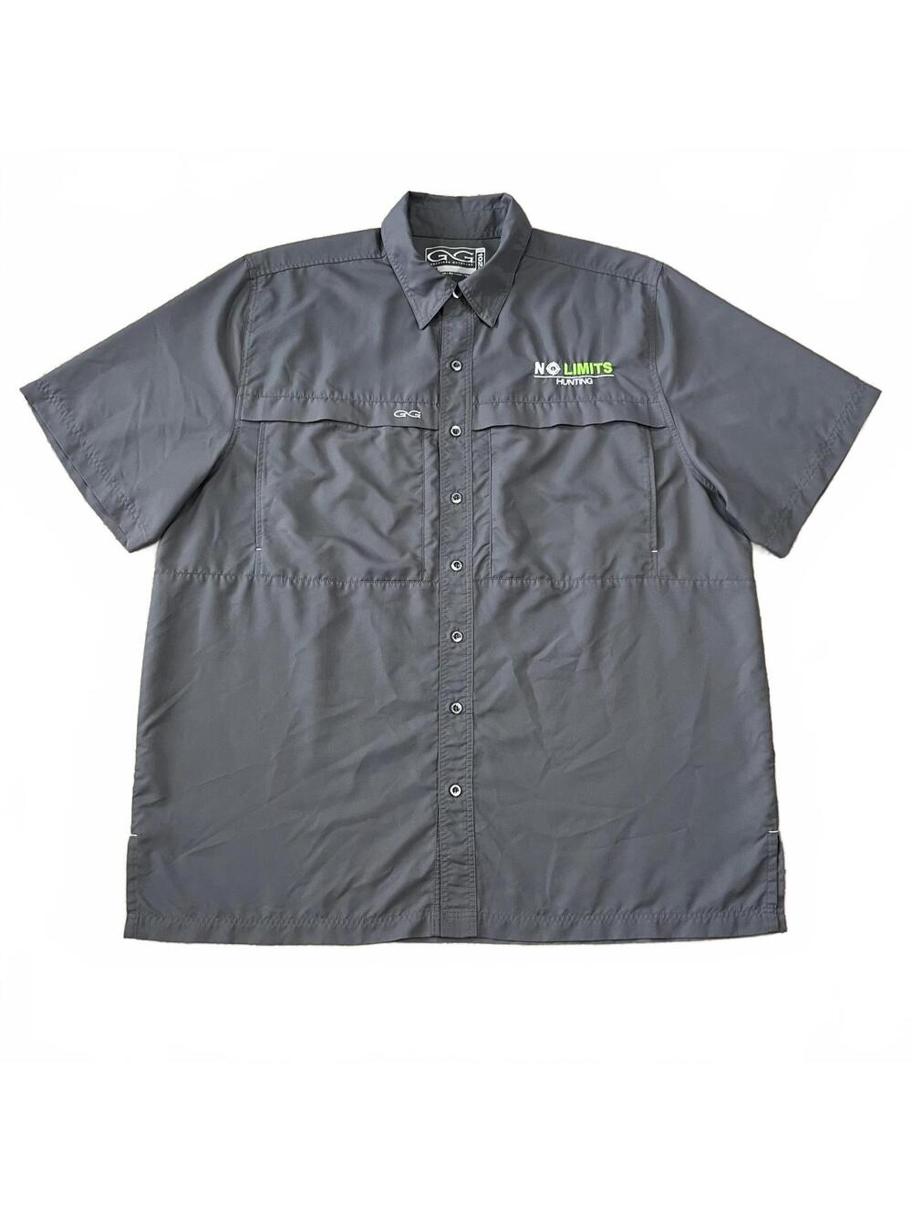 GameGuard Mens Gray MircoFiber Short Sleeve Outdoors Shirt Size 2X